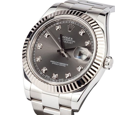 rolex datejust 41mm ref 116334 wg|Rolex Datejust gold diamond dial.